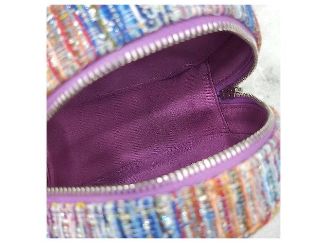 Chanel Multicolor Tweed Rundtasche mit Kette - Ansicht 7