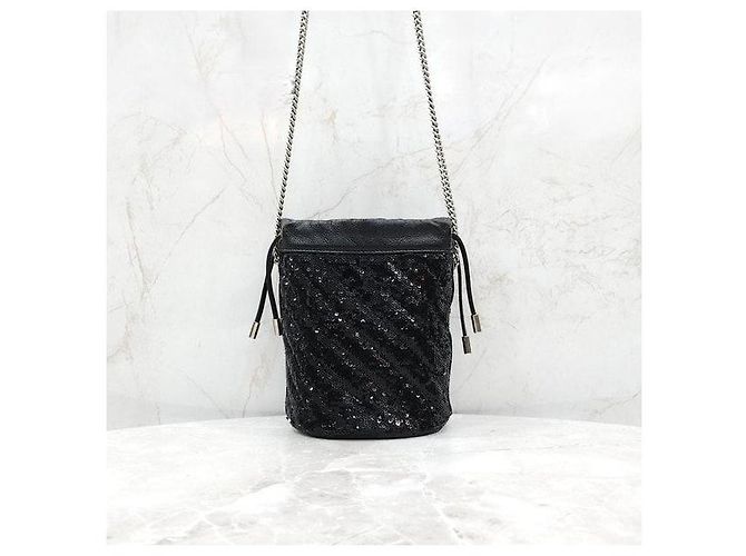 Gucci Sequin Black Chain Bucket Bag - Ansicht 3