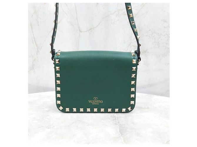 Valentino Borsa crossbody Rockstud verde - vista 11