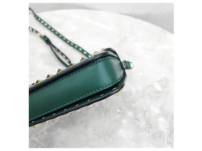 Valentino Borsa crossbody Rockstud verde - vista 14