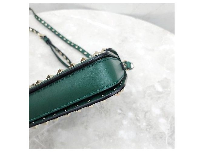 Valentino Borsa crossbody Rockstud verde - vista 6