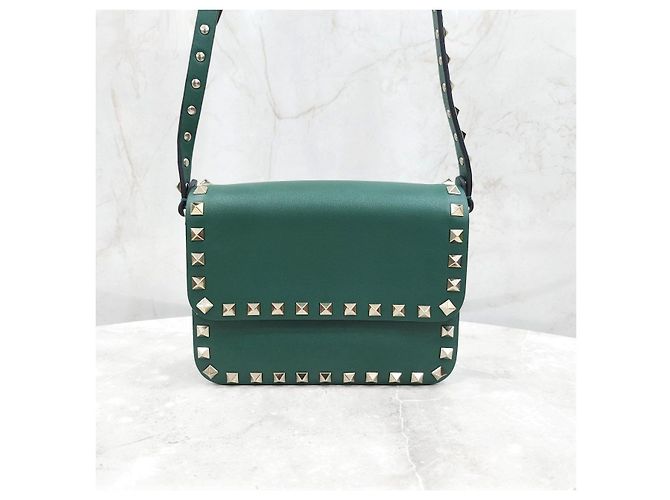 Valentino Borsa crossbody Rockstud verde - vista 9