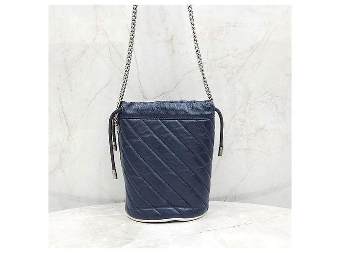 Borsa a secchiello con catena Gucci verde in pelle - vista 3
