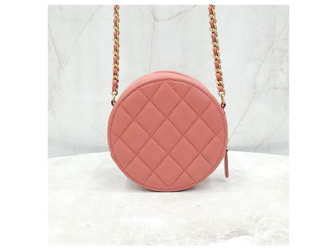 Chanel Mini borsa Tambourine con catena rosa - vista 10