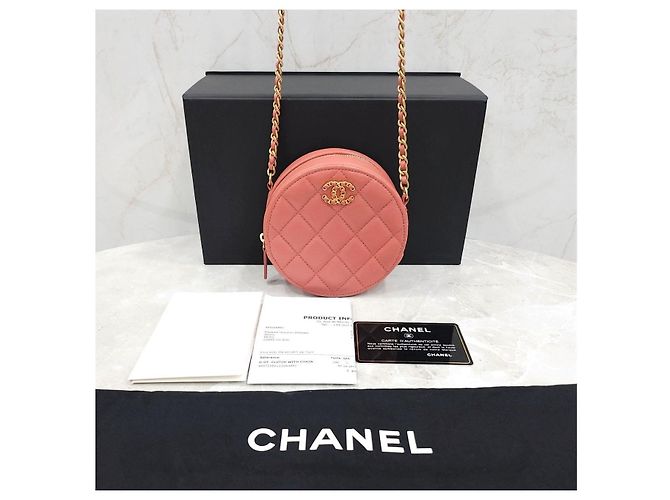 Chanel Mini borsa Tambourine con catena rosa - vista 14