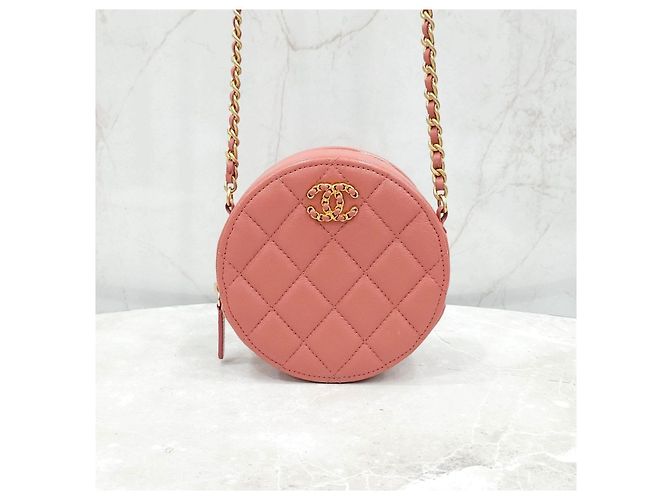 Chanel Mini borsa Tambourine con catena rosa - vista 8