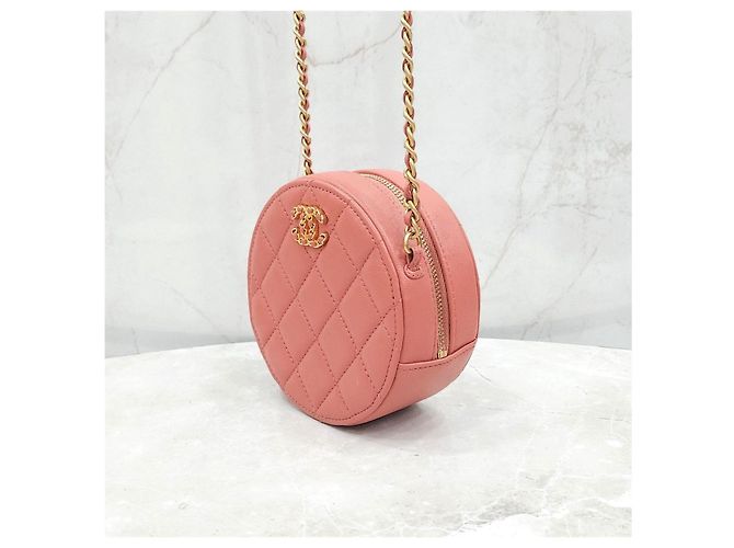 Chanel Mini borsa Tambourine con catena rosa - vista 9