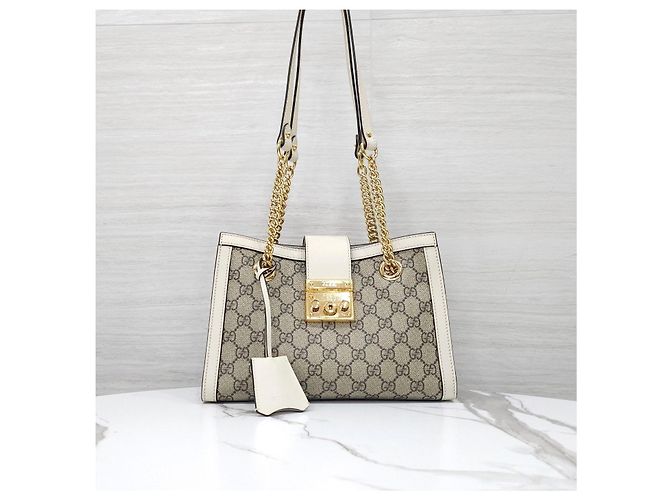 Padlock Gucci Borsa a tracolla con catena GG Supreme e lucchetto - vista 11