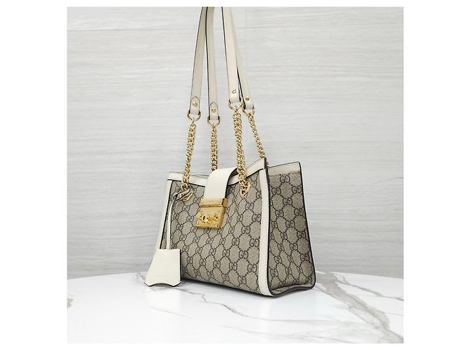 Padlock Gucci Borsa a tracolla con catena GG Supreme e lucchetto - vista 12