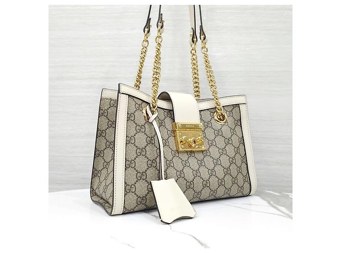 Padlock Gucci Borsa a tracolla con catena GG Supreme e lucchetto - vista 14