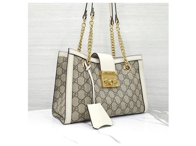 Padlock Gucci Borsa a tracolla con catena GG Supreme e lucchetto - vista 4