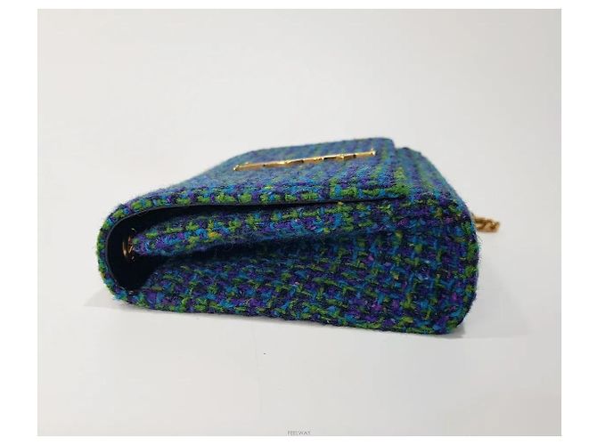 Autre Marque Borsa a tracolla Kate Small in tweed con catena - vista 6