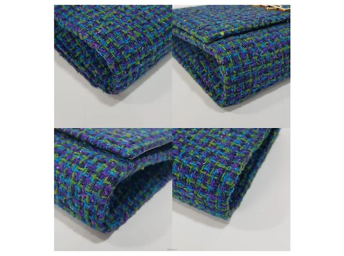 Autre Marque Borsa a tracolla Kate Small in tweed con catena - vista 7