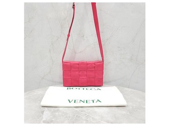 Bottega Veneta Borsa a tracolla Cassette Intrecciato Rosa - vista 10