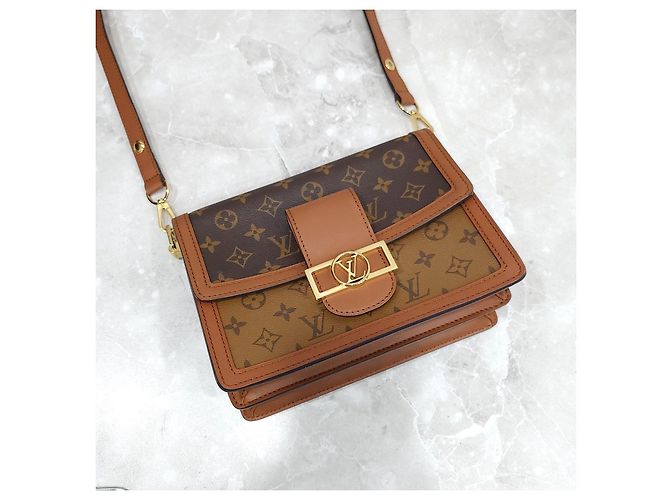 Louis Vuitton Borsa a tracolla Monogram Dauphine MM con catena - vista 15