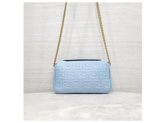 Fendi Borsa a spalla Baguette in pelle con catena - vista 3