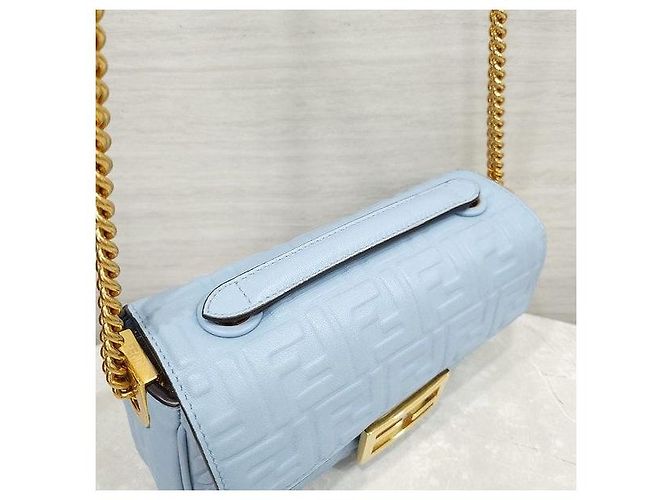 Fendi Borsa a spalla Baguette in pelle con catena - vista 6