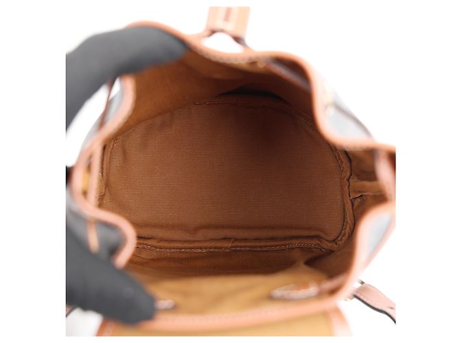 Céline Mini Triomphe Polka Canvas Backpack Tan - view 12