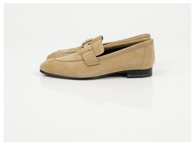 Mocassini Hermès in pelle marrone - vista 5