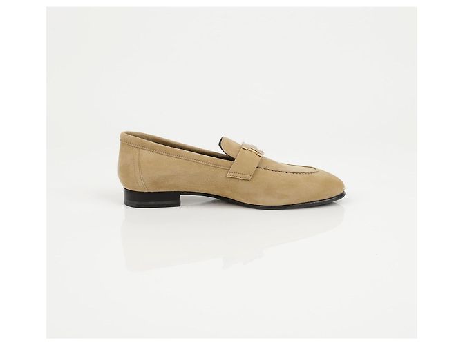 Mocassini Hermès in pelle marrone - vista 7