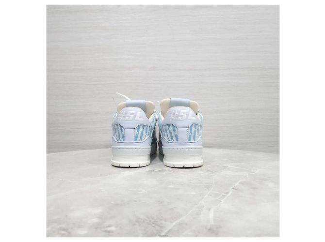 Louis Vuitton Sneakers Trainer Monogram Blu - vista 3