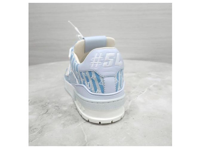 Louis Vuitton Sneakers Trainer Monogram Blu - vista 8