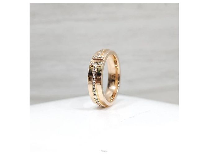 Tiffany & Co Anello sottile in oro giallo con diamanti Misura - vista 5