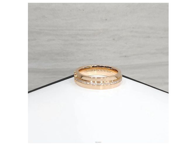 Tiffany & Co Anello sottile in oro giallo con diamanti Misura - vista 6