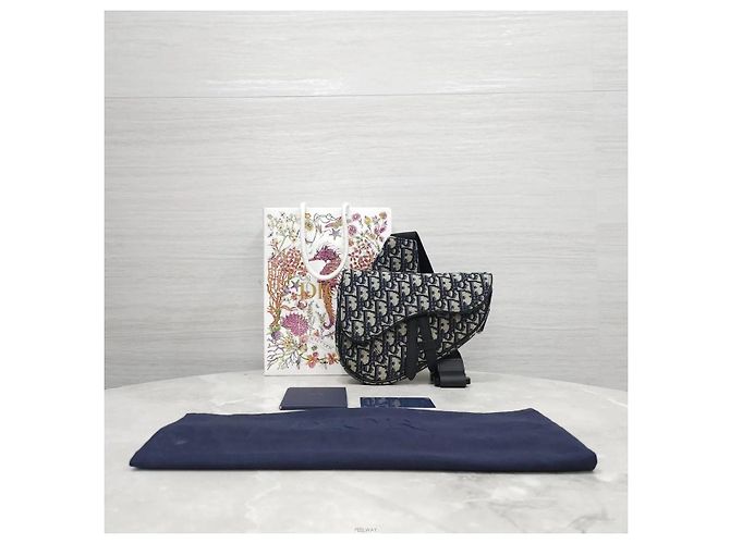 Dior Mini borsa Saddle Oblique Jacquard - vista 9