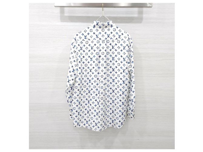Louis Vuitton Camicia in seta a maniche lunghe con tasca Monogram Blur Watercolor - vista 11