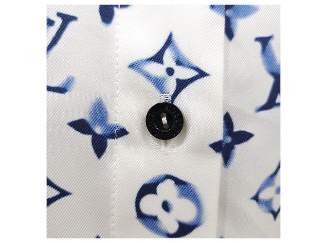 Louis Vuitton Camicia in seta a maniche lunghe con tasca Monogram Blur Watercolor - vista 13