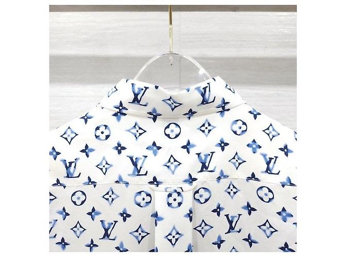 Louis Vuitton Camicia in seta a maniche lunghe con tasca Monogram Blur Watercolor - vista 7