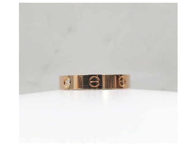 Cartier Anello Diamond Love Band Small Pink Gold - vista 10