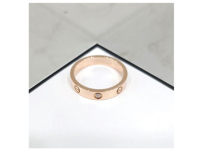 Cartier Anello Diamond Love Band Small Pink Gold - vista 12
