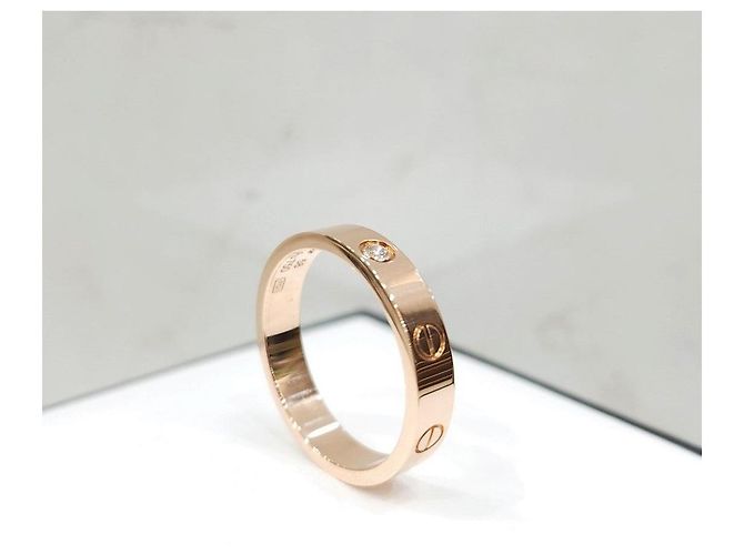 Cartier Anello Diamond Love Band Small Pink Gold - vista 14