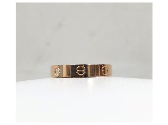 Cartier Anello Diamond Love Band Small Pink Gold - vista 2