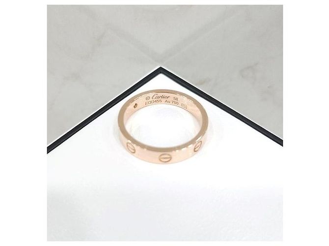 Cartier Anello Diamond Love Band Small Pink Gold - vista 4