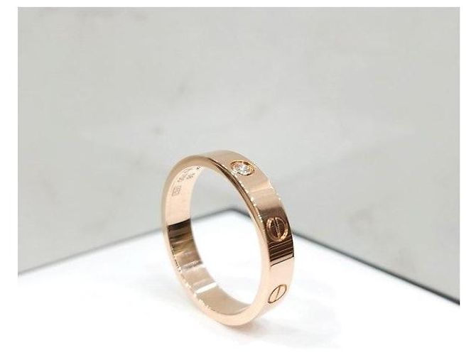Cartier Anello Diamond Love Band Small Pink Gold - vista 6