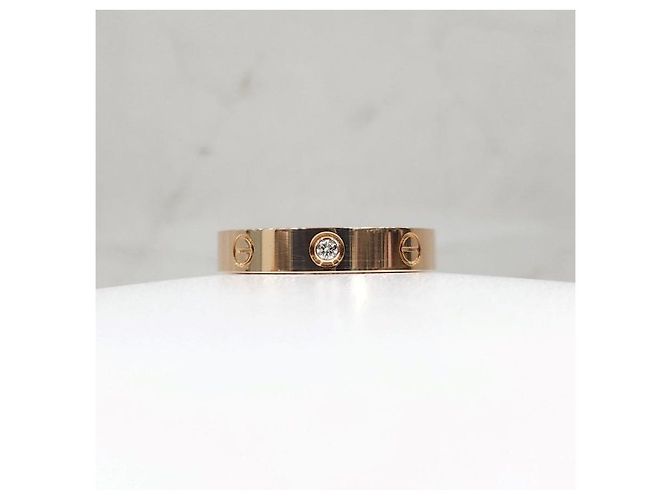 Cartier Anello Diamond Love Band Small Pink Gold - vista 9