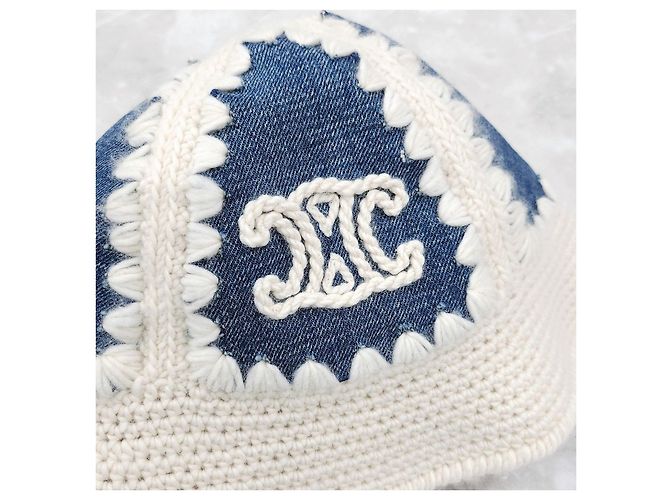 Céline Bucket Hat aus Denim-Wollstrick - Ansicht 11