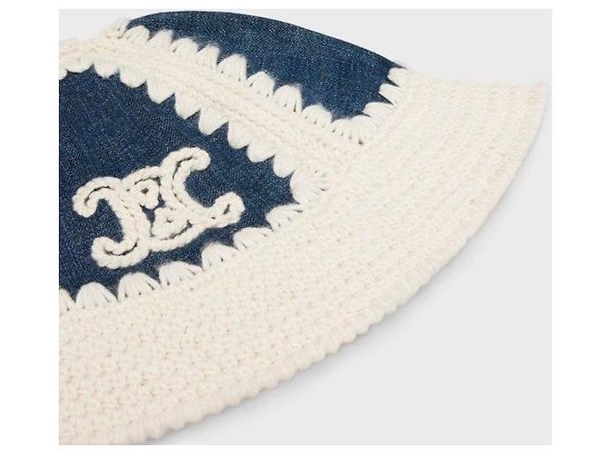 Céline Bucket Hat aus Denim-Wollstrick - Ansicht 8