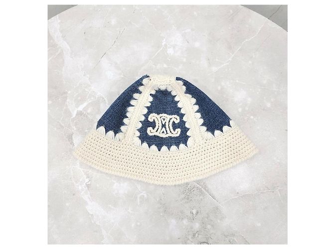 Céline Bucket Hat aus Denim-Wollstrick - Ansicht 9