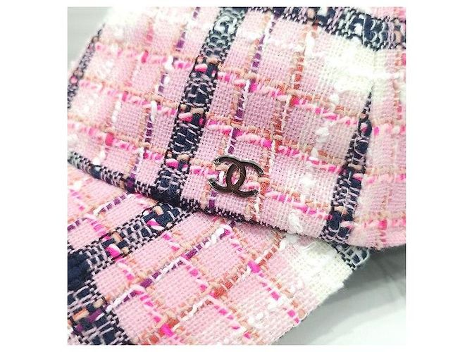 Chanel Karo-Tweed-Kappe Pink Multicolor - Ansicht 5