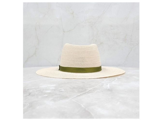Chanel Bucket Hat aus Raffia mit Logo-Band - Ansicht 12