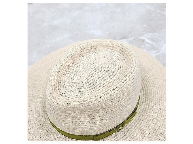 Chanel Bucket Hat aus Raffia mit Logo-Band - Ansicht 6