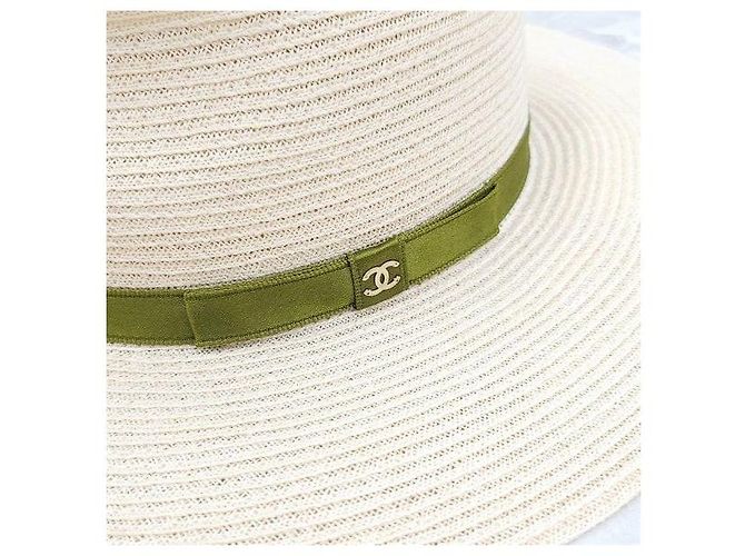 Chanel Bucket Hat aus Raffia mit Logo-Band - Ansicht 7