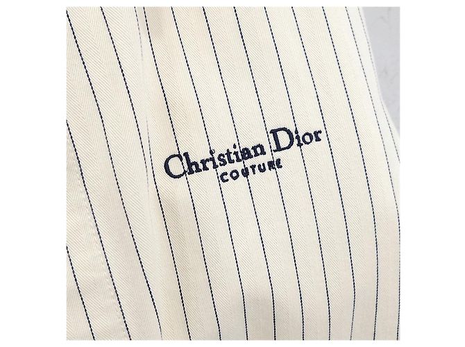 Dior Giacca-camicia ricamata con logo Couture Stripe - vista 11