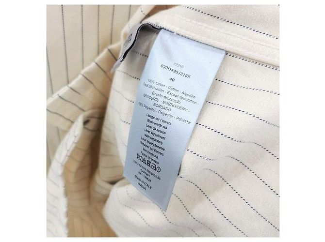 Dior Giacca-camicia ricamata con logo Couture Stripe - vista 6