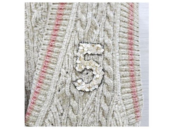 Chanel Pailletten-Weste mit Zahlen aus Mischfaser - Ansicht 4