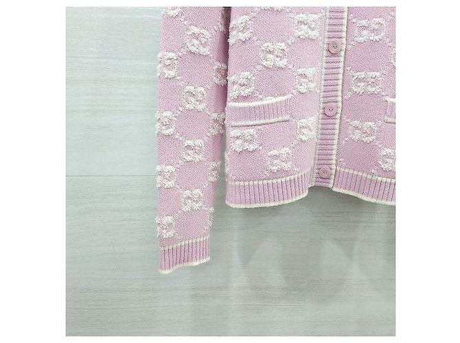 Gucci Woll-Bouclé-Jacquard-Cardigan Hellrosa - Ansicht 4